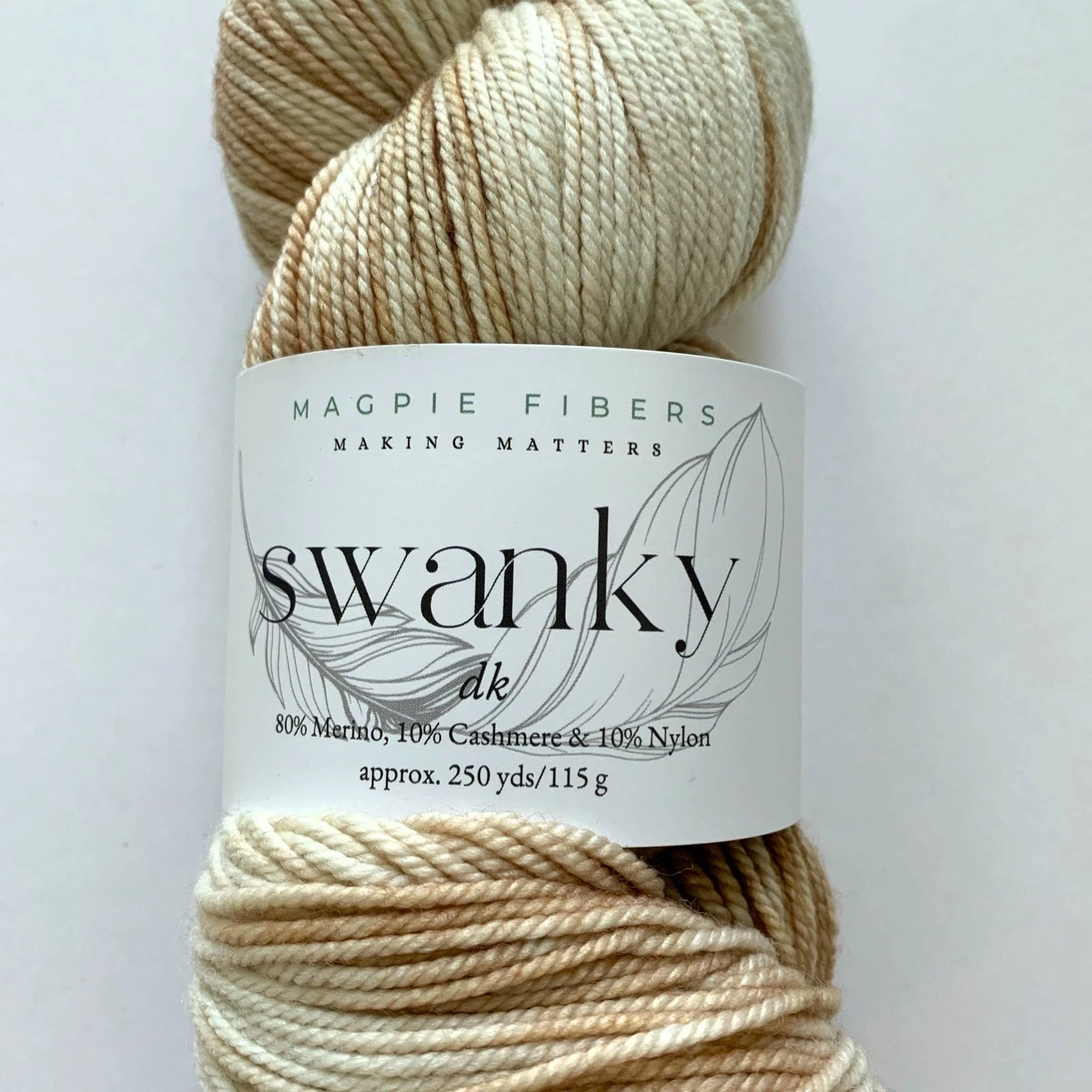 Magpie Fibers Swanky DK Yarn Merino Cashmere Fiber Society No. 33 - product detail image 3