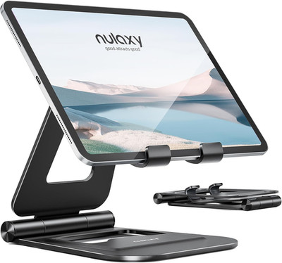 Nulaxy Aluminium Doppelter Faltbarer Ipad Ständer, Voll Verstellbare Desktop-Tab