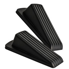 2Pcs Door Stoppers for Bottom of Door, Premium Rubber Door Stopper Wedge, Til...