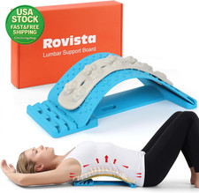 Back Stretcher for Lower Back Pain Relief 4-Level Adjustable Lumbar Support Blue