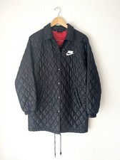 Nike Sportswear NSW Quilted Thermore Jacket Black Women  s Small Long Coat