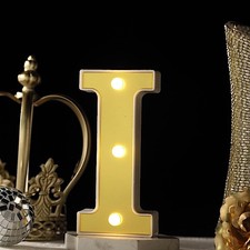 6" tall GOLD I LED Lighted Marquee Letters Sign Party Wedding Events Decorations