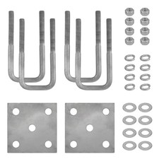 Hot Dipped Boat Trailer Axle U-Bolt Kit for 2 1/8 W x 4 3/4 L Inch Galvanized