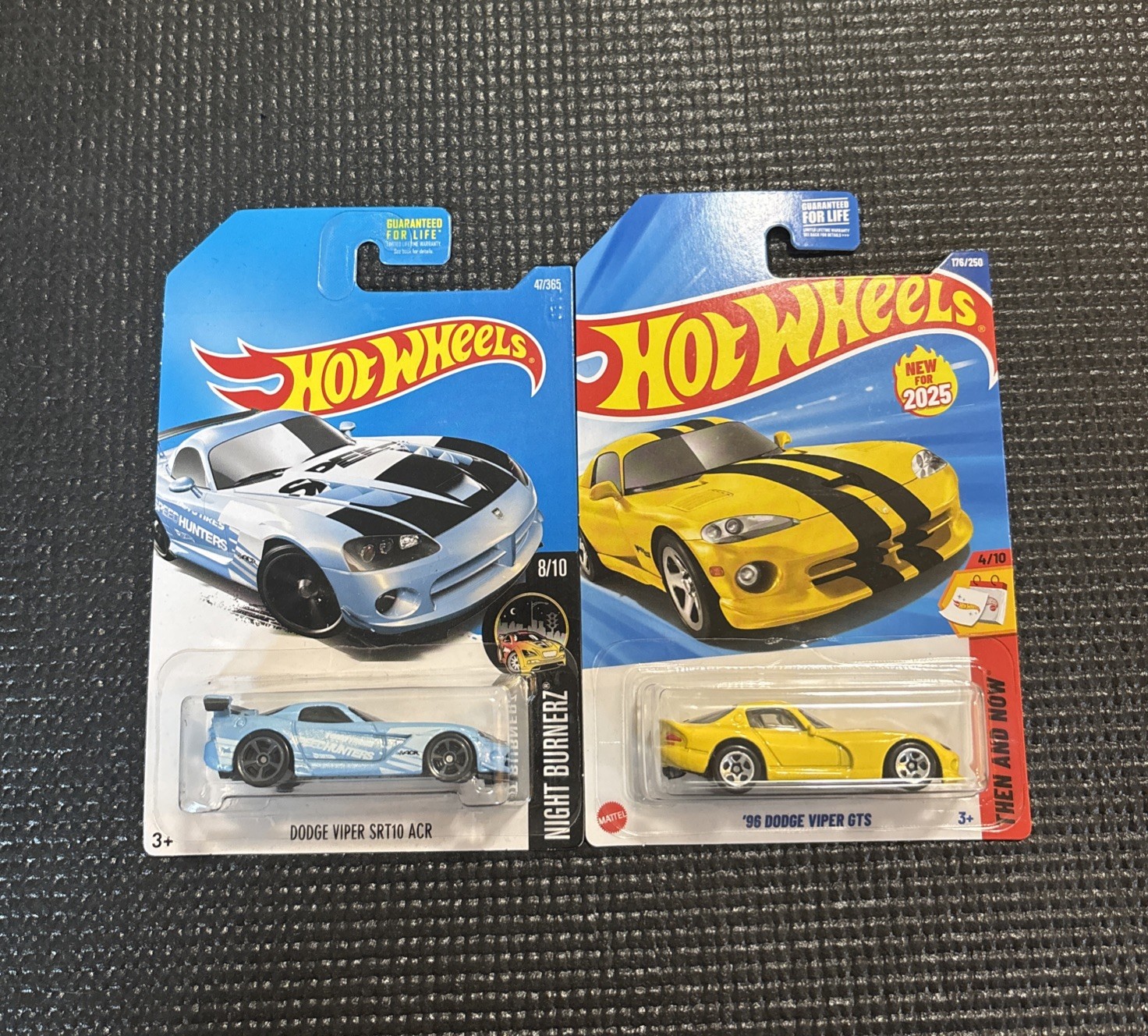 2017 & 2025 Hot Wheels Dodge Viper SRT10 ACR & ‘96 Dodge Viper GTS