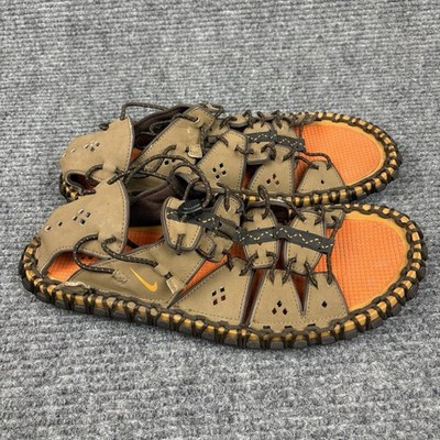 Rare Vintage Nike ACG Considered Cooper Canyon Brown Leather Sandals US Size 13