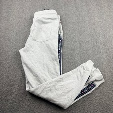 Tommy Hilfiger Joggers Men's S Small Gray Logo Tape Athletic Sweatpants