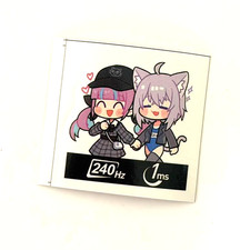 1 Pc Anime Ayame Character Computer Sticker Label Logo Decal 240Hz 1ms
