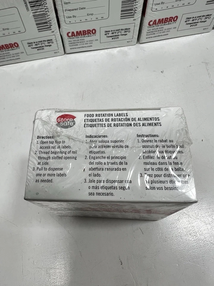 2000 Cambro StoreSafe Dissolvable 8 ROLL 2” Food Label Use By Date Day Rotation  - Image 3 of 4