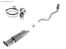 Fox Komplettanlage ab Kat Opel Astra F Caravan 1-Punkt-Aufhängung 2x76mm