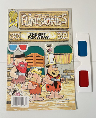Hanna Barbera: The Flintstones #2 3-D GLASSES included (Blackthorne 3-D Series)