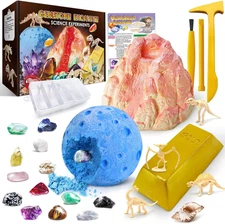 Gemstone Excavation Gem Rock Dig Science Experiments Kit for Kids, Excavate 15 G
