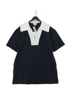 Aligne Damen Polo L blau Viskose mit Polyester, Elasthan Basic neu mit Etikett