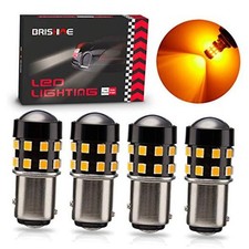 4-Pack Super Bright 1157 2057 2357 7528 1157A LED Bulbs Pack of 4 Amber Yellow
