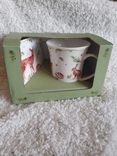 Leonardo Winter Forest Fox Rabbit Deer Mug & Coaster