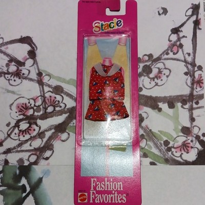 1997 Mattel STACIE FASHION FAVORITES 68621-91 Red Sail Boats Top & Skirt NRFB