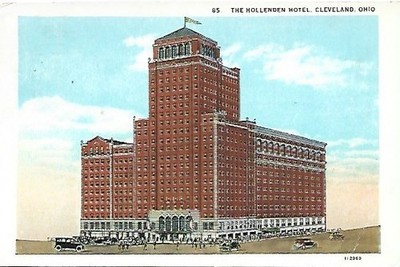 Postcard: Hollenden Hotel Cleveland OH (artist's odd rendition)