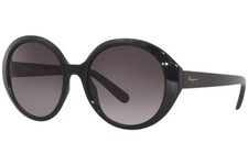 Salvatore Ferragamo SF1067S 001 Sunglasses Women's Black/Grey Gradient Lens 57mm