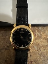 Movado Museum Classic 87 E4 0884 vintage con cinturino in pelle nera