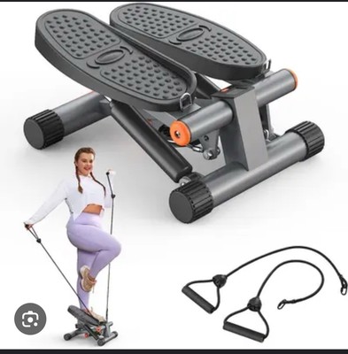 Mini Stepper Exercise Machine Stair Equipment with Resistance Bands LCD Monitor