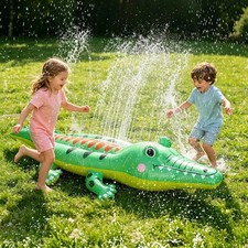 Sprinkler for Kids Large Inflatable Crocodile Water Toys, Kids Sprinklers for Ya