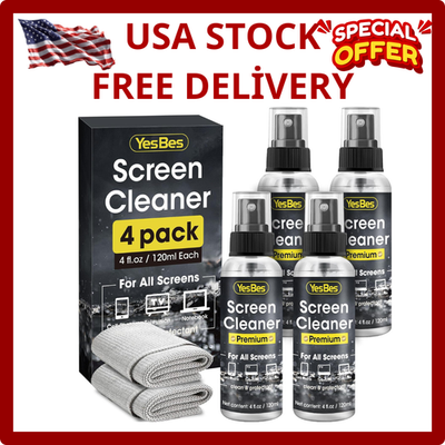 #ad Screen Cleaner Spray 16Oz 4Oz X 4 Pack TV amp; Computer Screen Cleaner with $11.99