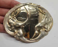 Women's Vintage 80s Charmant Gold Crane Design Belt Buckle Beverly Hills CA