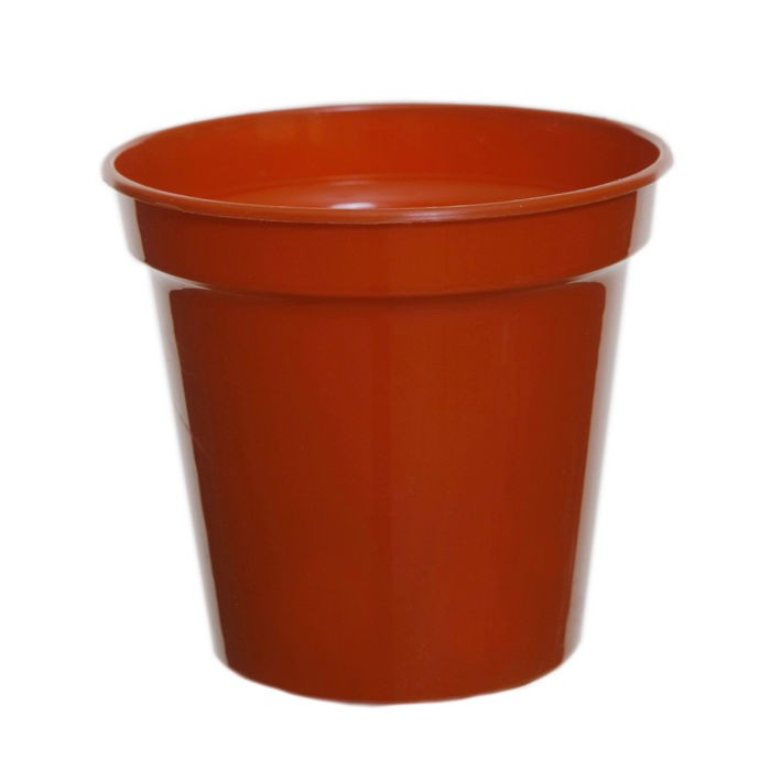 Whitefurze Strong Plastic Terracotta 3 Litre Garden Growing Plant Pot - 17.5cm