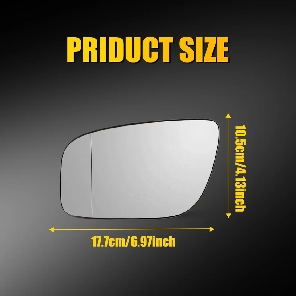 2-20X Glass Mirror Clear Fit Heated Mercedes-Benz E63 E350 E320 E280 E550 07-09 - Imagem 3 de 4