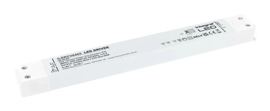 Integral LED ILDRCVA065 IP20 24V - 30W Constant Voltage Driver - Non Dimmable