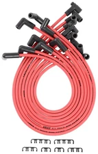 JEGS 4020200 8.5mm Red Ultra Pow"r Wires Small Block Chevy Over Valve Covers