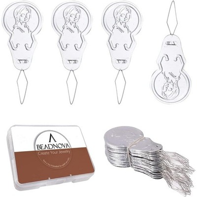 Embroidery Needle Threader 50pcs Aluminum Sewing Machine Threader Tool for Hand