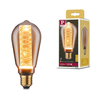 Inner Glow Edition LED Kolben Innenkolben Spiralmuster E27 230V 230lm 4W 1800K G