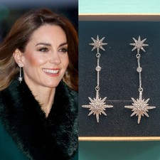 Orecchini goccia starburst zar replica reale Caterina principessa del Galles