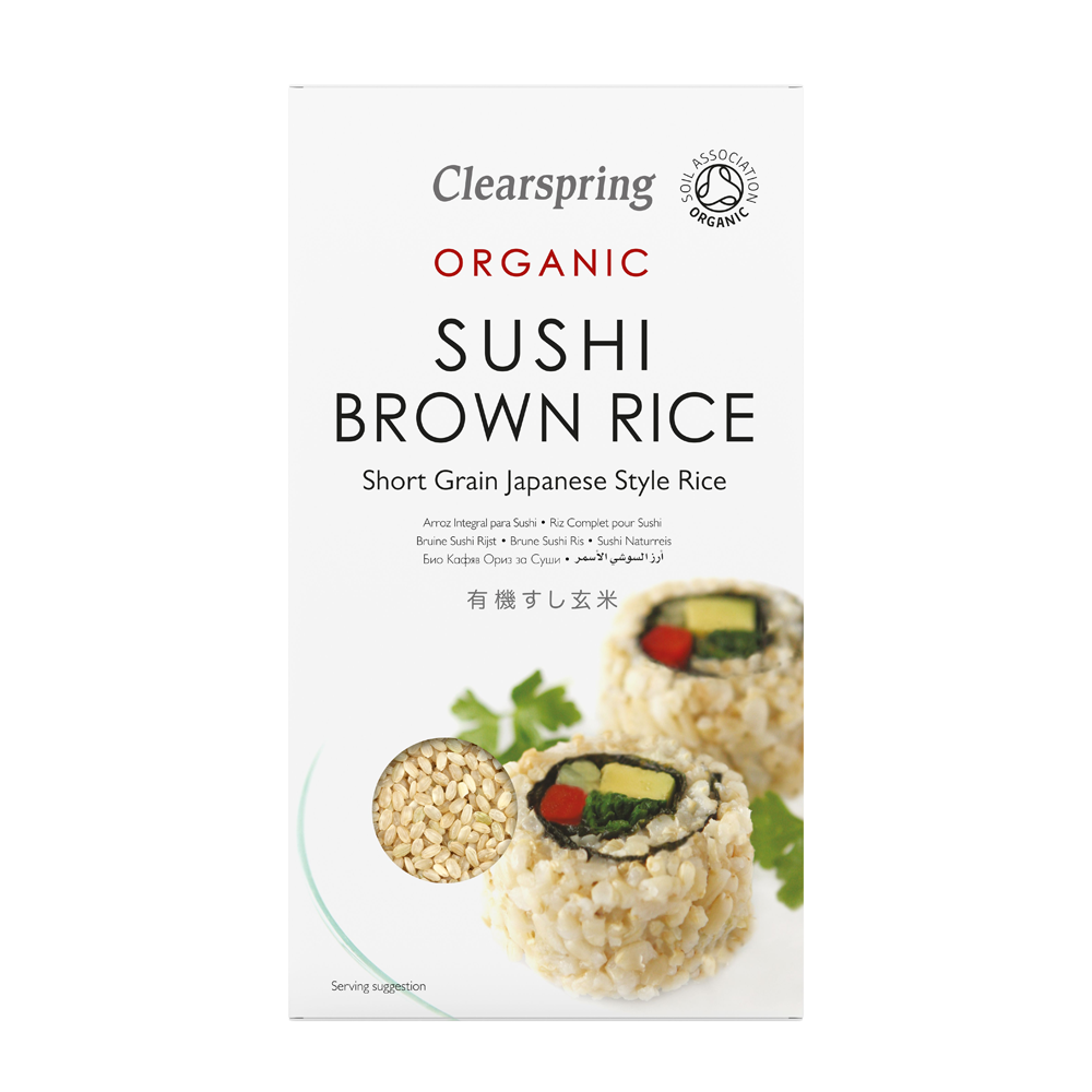 Clearspring Organic Sushi Brown Rice 500g Wholegrain Japanese