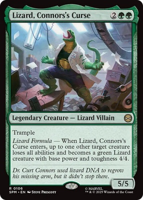 x1 Lizard, Connors's Curse SPM Spider-Man MTG 106 M/NM 1x