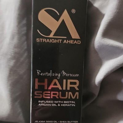 Straight Ahead Moroccan Hair Serum with Biotin, Argan Oil, Keratin 1.69 fl oz