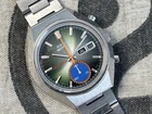 Vintage 1973 Seiko 6139-8040 Speed-Timer Green Sunburst Dial Serviced