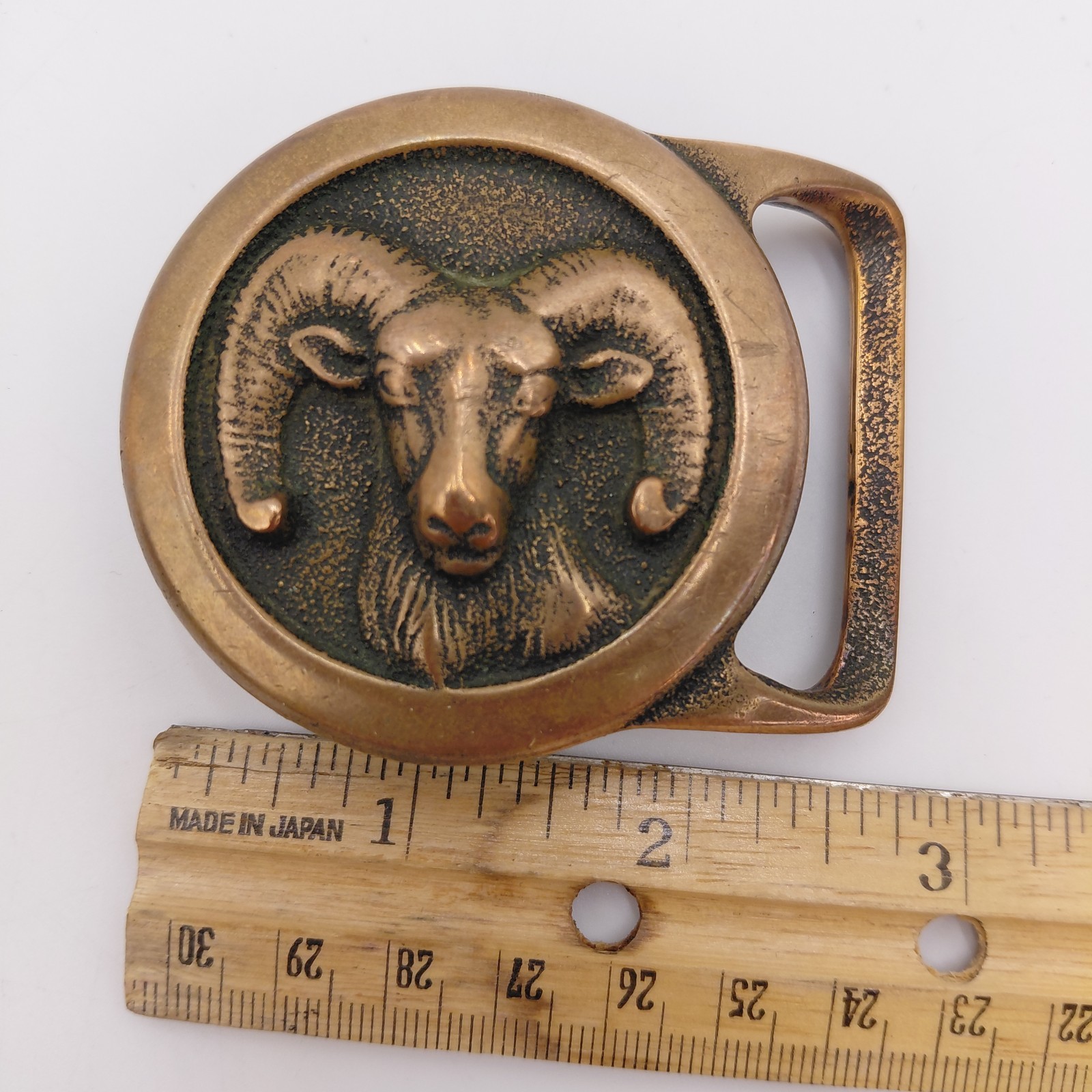 Vtg 70s Tech Ether Guild 1978 Solid Brass Big Hor… - image 4