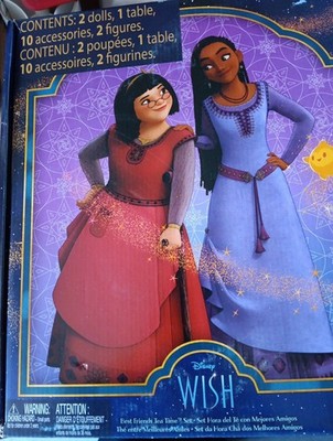 Disney Wish Best Friends Tea Time Playset Asha and Dahlia Dolls Accessories READ