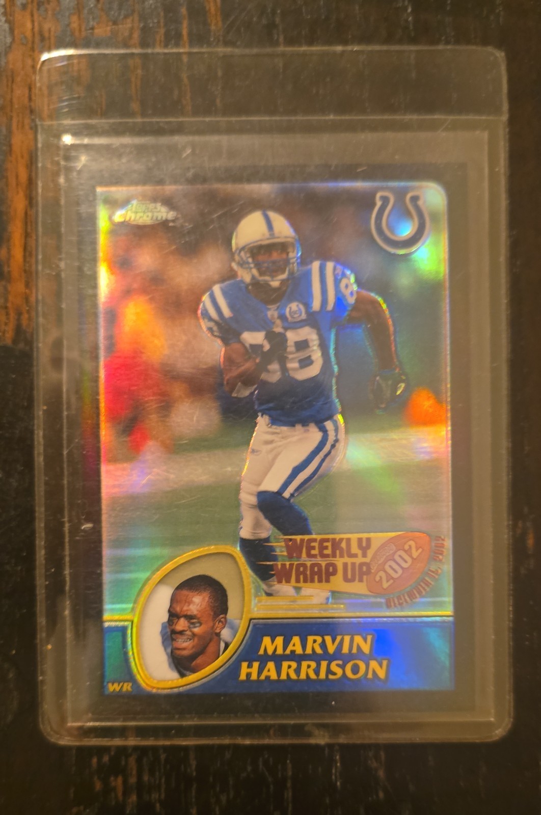 2003 Topps Chrome - Weekly Wrap Up Marvin Harrison #160 Black Refractor /599