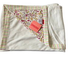 NEW Gymboree Vintage Blanket Floral Embroidered Reversible Cotton NWT 2004
