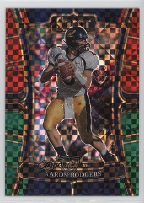 2023 Panini Select Draft Picks Red & Green Squares Prizm 17/25 Aaron Rodgers 2t9