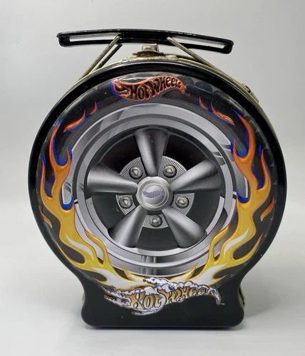 HOT WHEELS REDLINE CARRY CASE,LUNCHBOX CANDY TIN MADE IN 2001 GREAT CONDITION