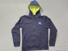 Jordan Hoodie Sweatshirt Boys XL 13-15 Yrs Blue Nike Air Jumpman Full Zip Fleece