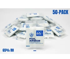 Foil Armor 65% RH 8 Gram 2-Way Humidity Control Packs for Storing 50-Pack
