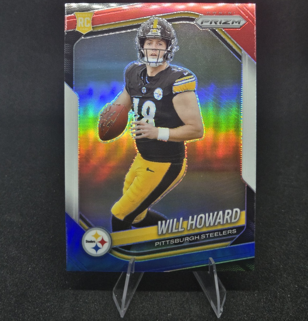 Panini 2025 Prizm Football Will Howard RC Red White & Blue Prizm #367