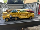 1970 Mighty Tonka Car Carrier pressed steel #3990 play wear original box + 3