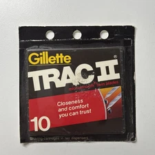 10 Cartridges of Gillette Trac II Razor Blades  (Made in USA) missing One