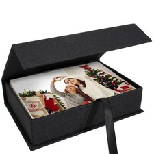 Photo Storage Box 4x6, Linen Photo Box, Memory Box Perfect to Store Your Phot...