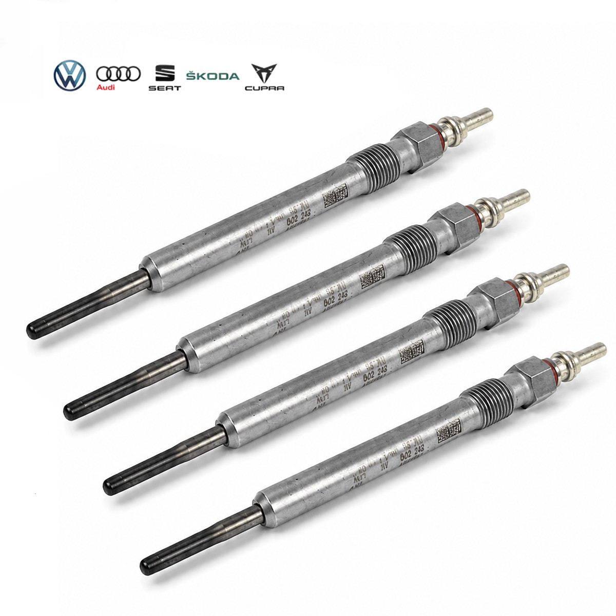 4x Original VW 059963319AE Glow Plug Seat Ibiza Leon Toledo Skoda Octacvia